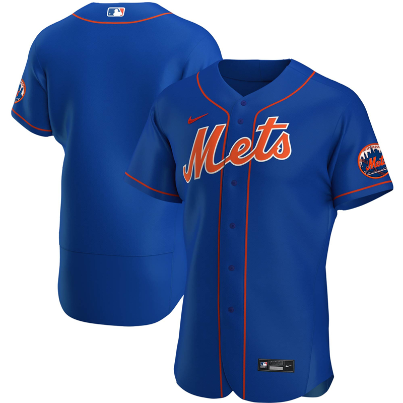 2020 MLB Men New York Mets Nike Royal Alternate 2020 Authentic Official Team Name Jersey 1